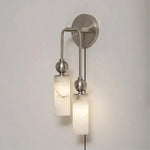 Bild in Gallery-Viewer laden, Harlin Alabaster Plug-In Wall Light with Inline Switch - product image 12
