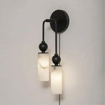 Bild in Gallery-Viewer laden, Harlin Alabaster Plug-In Wall Light with Inline Switch - product image 13