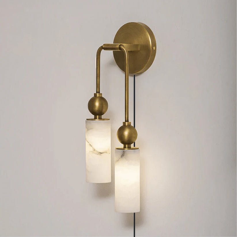Harlin Alabaster Plug-In Wall Light with Inline Switch - product image 6
