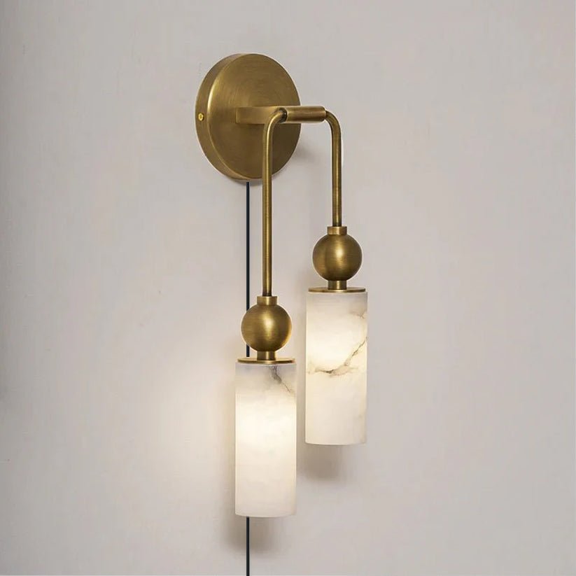 Harlin Alabaster Plug-In Wall Light with Inline Switch - product image 14