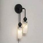 Bild in Gallery-Viewer laden, Harlin Alabaster Plug-In Wall Light with Inline Switch - product image 15