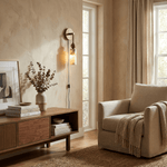 Bild in Gallery-Viewer laden, Harlin Alabaster Plug-In Wall Light with Inline Switch - product image 4