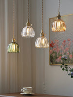 Load image into Gallery viewer, Japanese Retro Glass Flower Pendant Light
