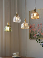 Load image into Gallery viewer, Japanese Retro Glass Flower Pendant Light

