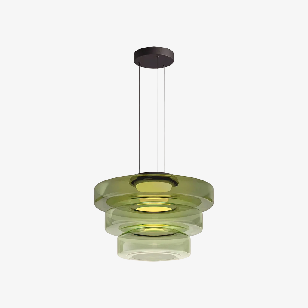 Verdoma Stacked Disc Form Glass Pendant Light Contemporary Nordic Lighting for Kitchens