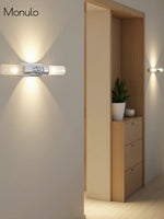 Load image into Gallery viewer, Kalvora Double Tube Wall Sconce - Aged Frosted Glass Vanity Light
