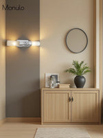 Load image into Gallery viewer, Kalvora Double Tube Wall Sconce - Aged Frosted Glass Vanity Light
