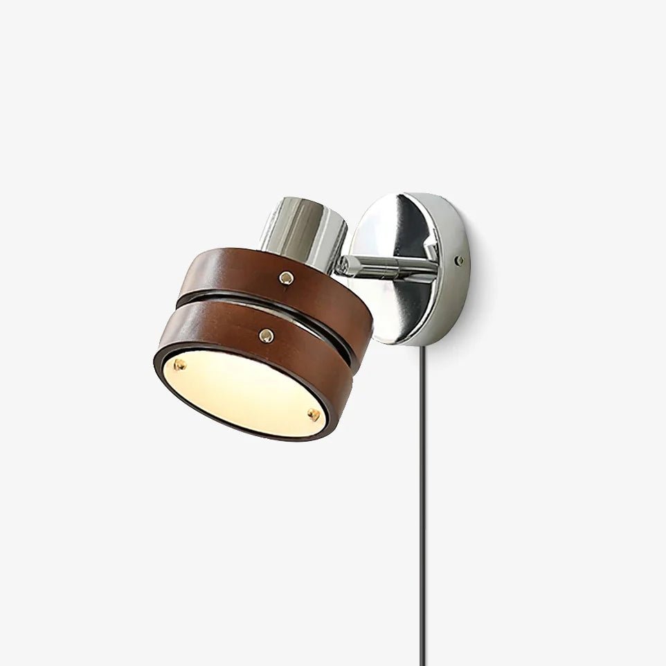 Karry Walnut Wood Plug-In Wall Light - product image 1