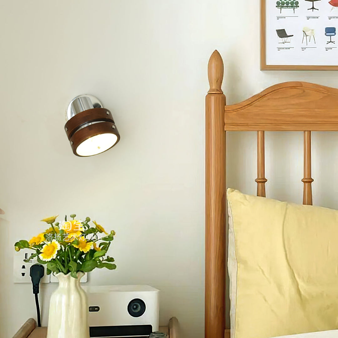 Karry Walnut Wood Plug-In Wall Light - product image 6