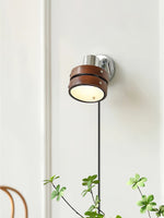 Load image into Gallery viewer, Karry Walnut Wood Plug-In Wall Light - product image 7