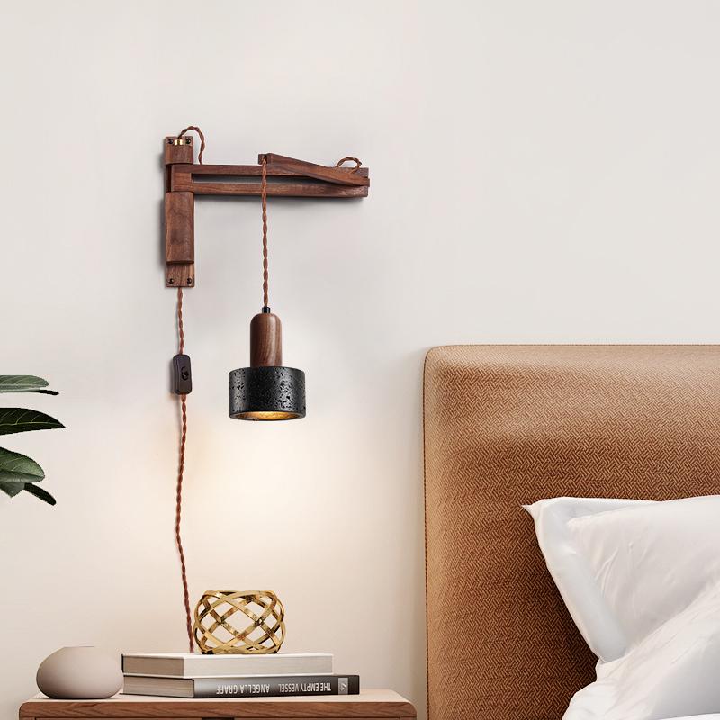 Lava Stone Swing Arm Plug-In Wall Light with Inline Switch - product image 2