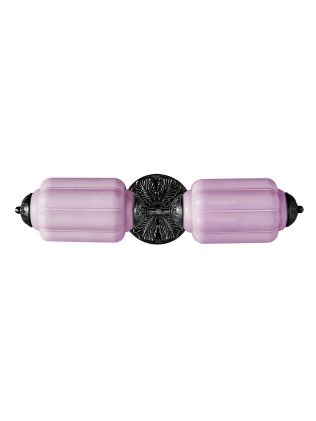 Aplique de pared horizontal Eloise de cristal vintage americano con forma de farol