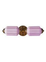 Cargar imagen en el visor de la Galería, Aplique de pared horizontal Eloise de cristal vintage americano con forma de farol
