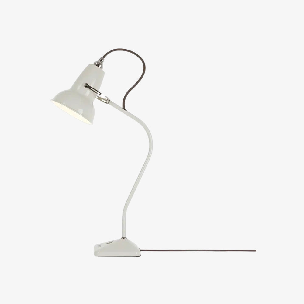 Lámpara de Mesa Mini Base Pirámide Modryx - Metal Antiguo para Escritorio