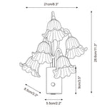 Load image into Gallery viewer, Ruffled Floral Rechargeable Wall Sconce - dimension drawing 5
