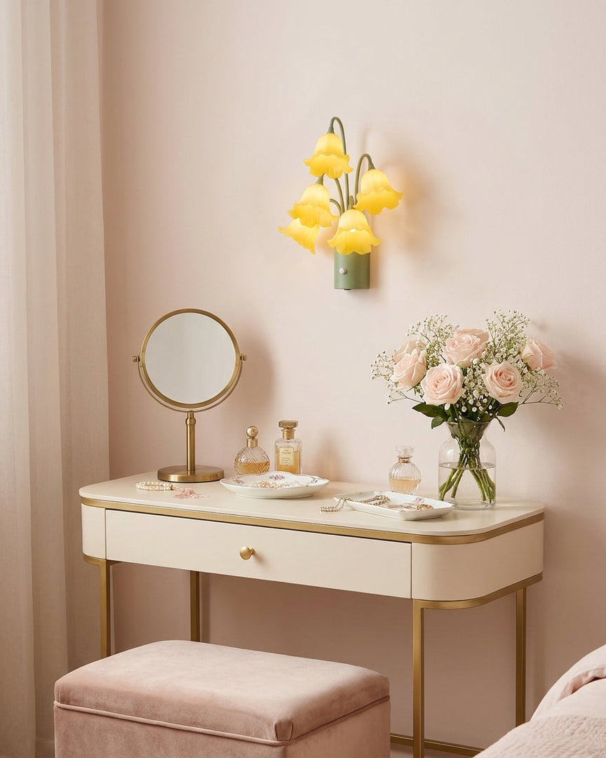Ruffled Floral Rechargeable Wall Sconce - product view 6