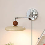 Cargar imagen en el visor de la Galería, Adjustable Chrome Disc Plug-In Wall Lamp product view 2
