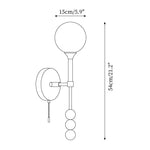 Bild in Gallery-Viewer laden, Geometric Orb Plug-In Wall Sconce dimension drawing 5