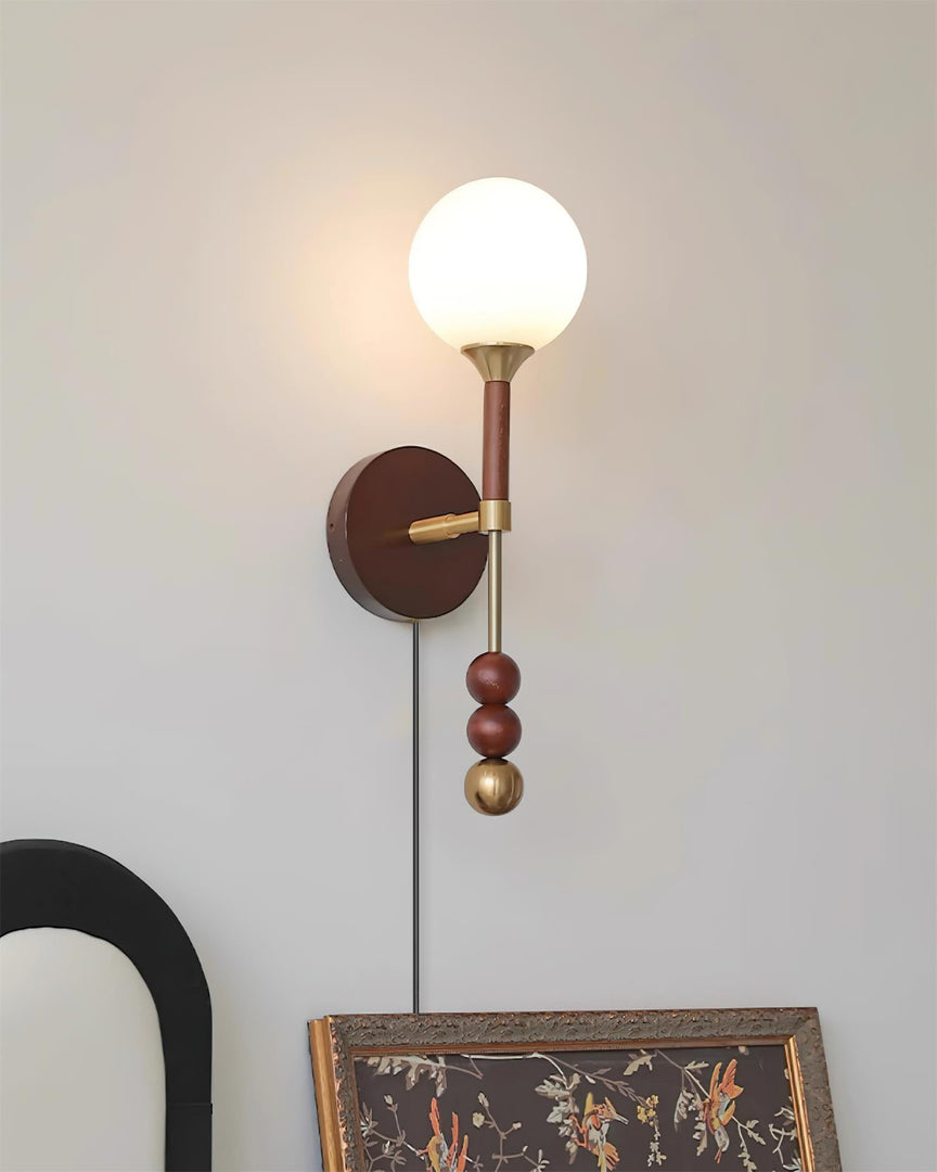 Geometric Orb Plug-In Wall Sconce product view 2