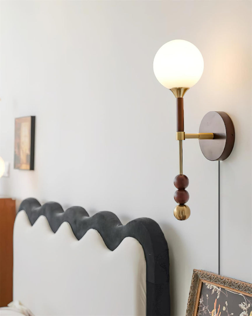 Geometric Orb Plug-In Wall Sconce room scene 4