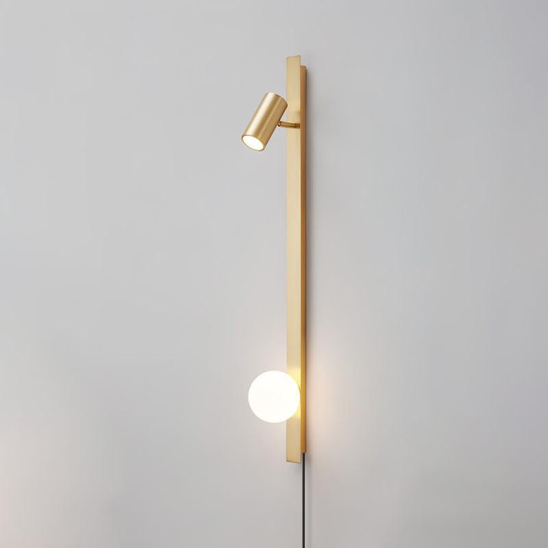 Long Arm Brass Plug-In Wall Light - product image 7