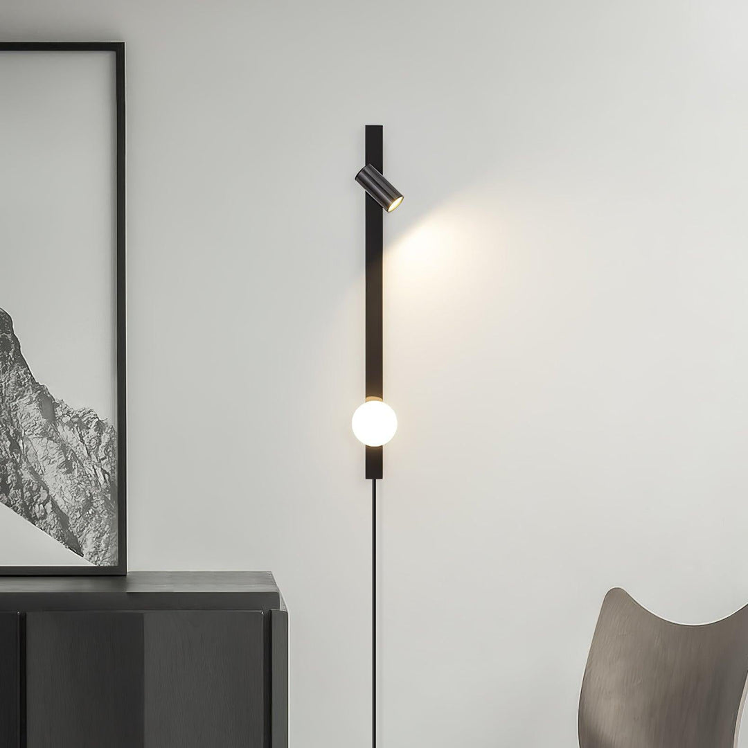 Long Arm Brass Plug-In Wall Light - product image 4