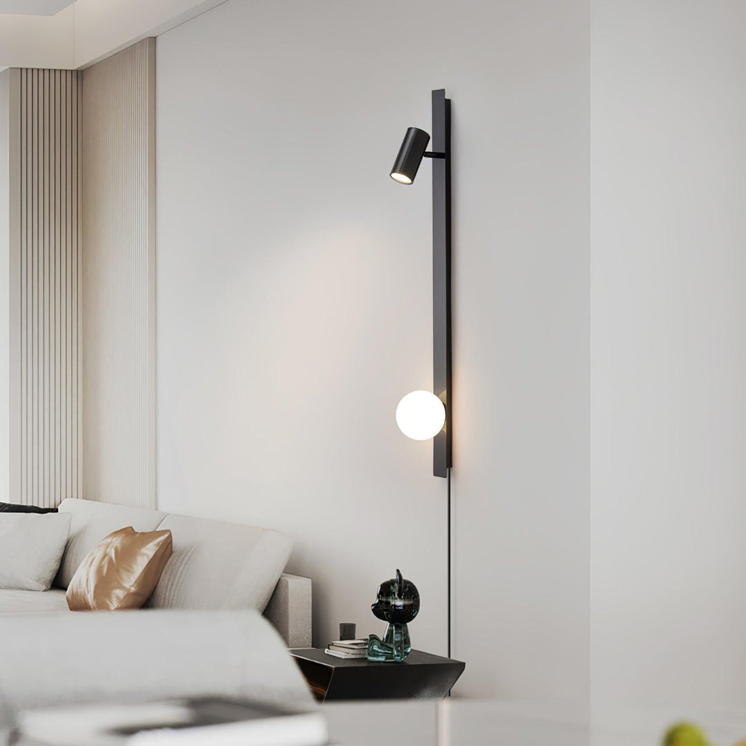 Long Arm Brass Plug-In Wall Light - product image 2
