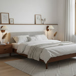 Load image into Gallery viewer, Pleated Fabric and Ash Wood Plug-In Wall Lamp product view