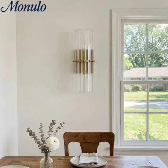 Aplique de pared doble Lumora Crystal Up Down para dormitorio