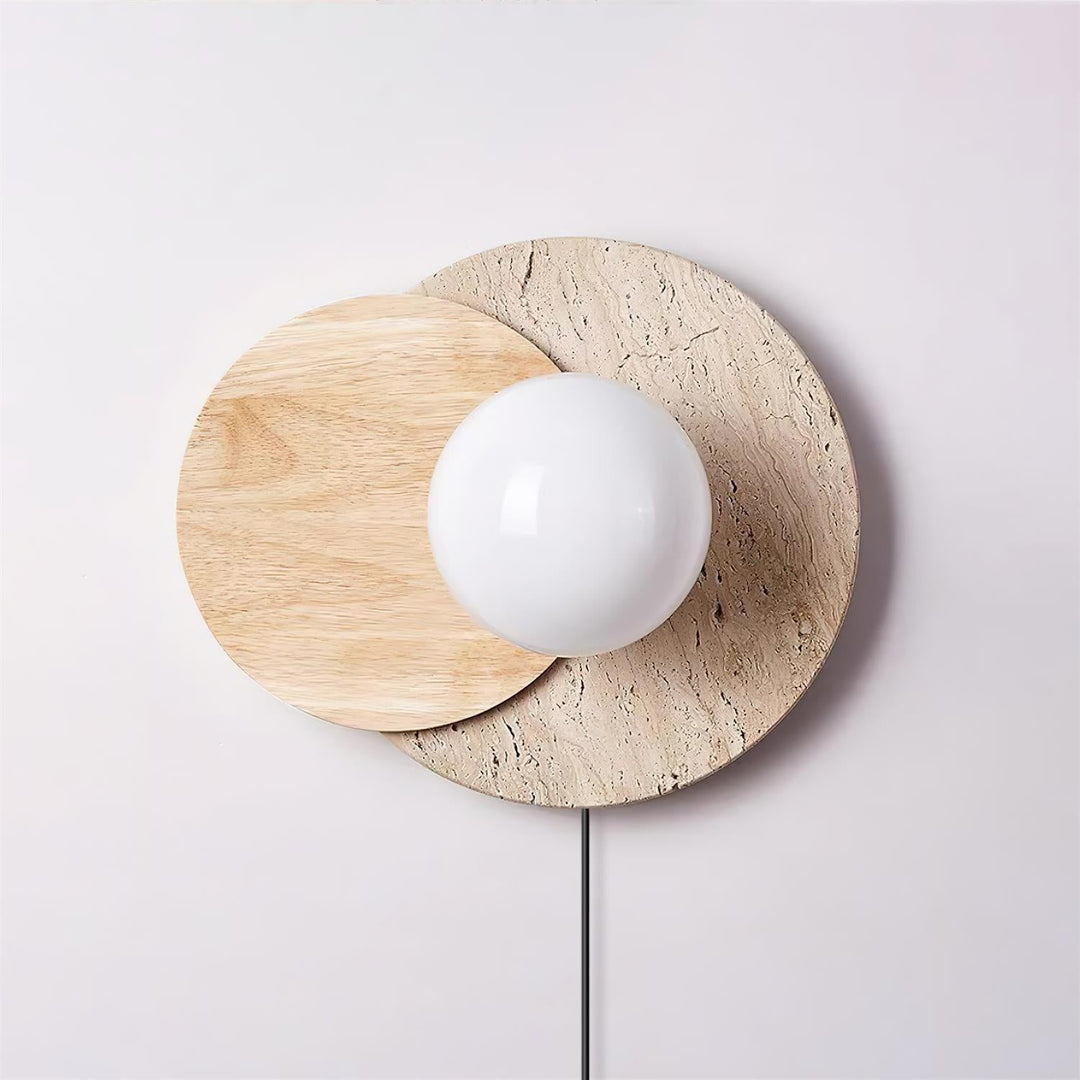 Lunar Eclipse Travertine Plug-In Wall Light - product image 7