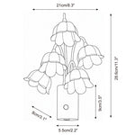 Bild in Gallery-Viewer laden, Bell-Flower Rechargeable Wall Sconce - dimension drawing 5