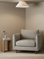 Load image into Gallery viewer, Luvora Conical Pleated Ceiling Light - Round Linen Shade Flush Mount
