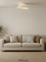 Load image into Gallery viewer, Luvora Conical Pleated Ceiling Light - Round Linen Shade Flush Mount
