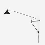 Load image into Gallery viewer, Adjustable Long-Reach Black Wall Lamp product view 1