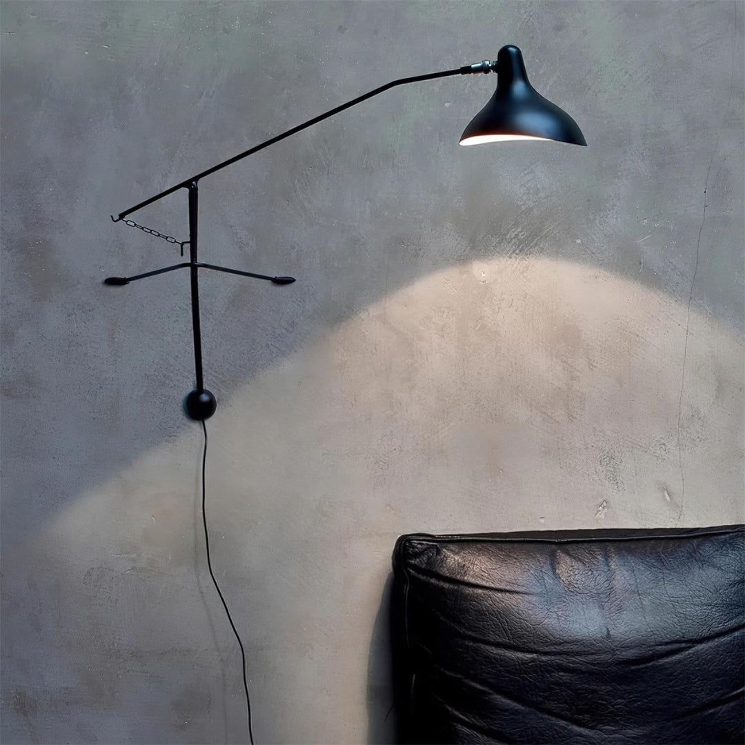 Adjustable Long-Reach Black Wall Lamp product view 20