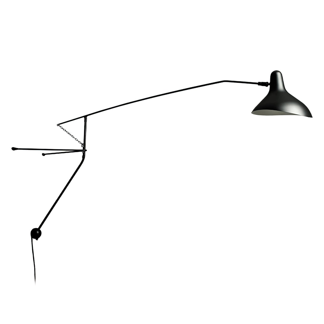 Adjustable Long-Reach Black Wall Lamp product view 10