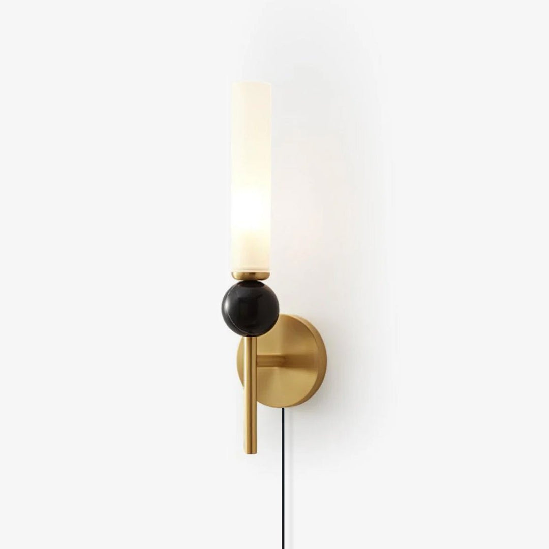 Marble Vertical Plug-In Wall Light with Inline Switch - product image 1