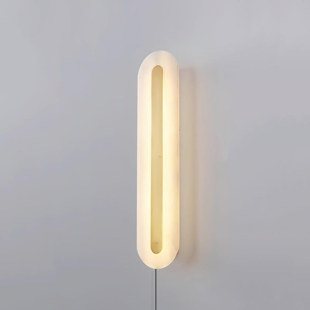 Alabaster Rounded Plug-In Wall Light with Inline Switch - product image 7