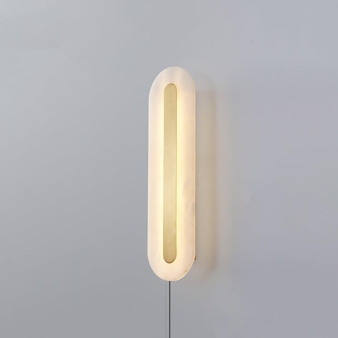 Alabaster Rounded Plug-In Wall Light with Inline Switch - product image 9
