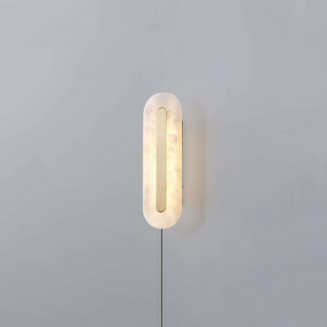 Alabaster Rounded Plug-In Wall Light with Inline Switch - product image 10