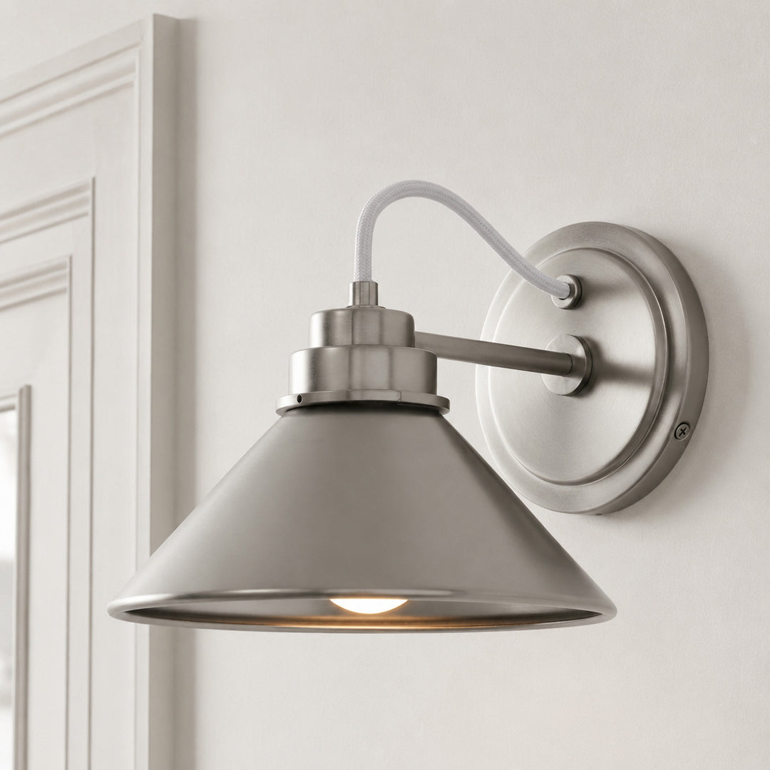Aurenza Gebogene Arm Globe Wandlampe – Moderne Industrielle Wandleuchte für Badezimmer, Schlafzimmer und Flur