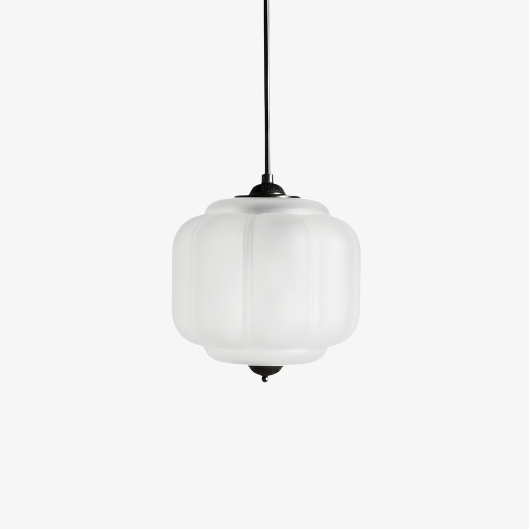 Eloise Vintage Inspired Scalloped Milk Glass Pendant - Modern Accent Light for Kitchen and Bedroom