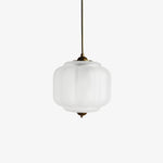 Load image into Gallery viewer, Eloise Vintage Inspired Scalloped Milk Glass Pendant - Modern Accent Light for Kitchen and Bedroom