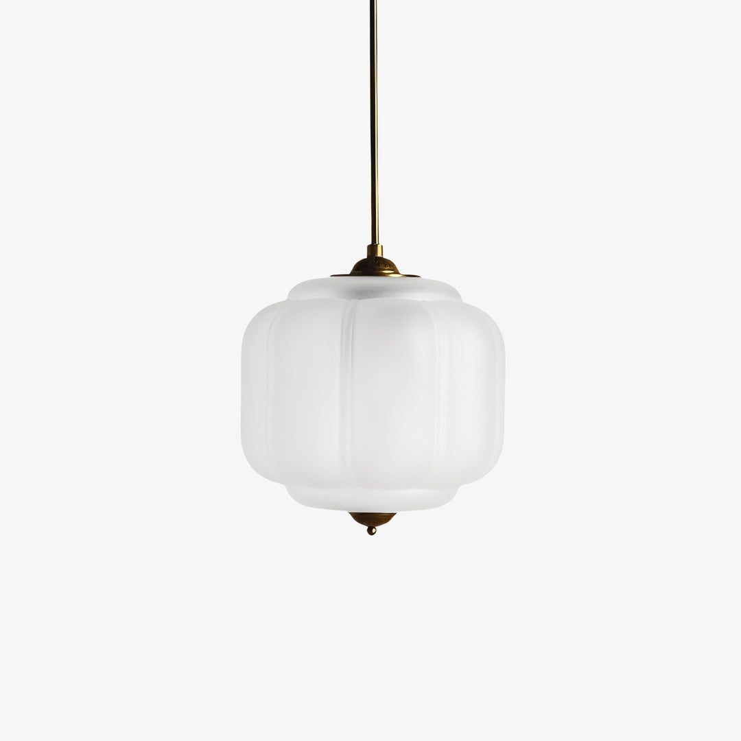 Eloise Vintage Inspired Scalloped Milk Glass Pendant - Modern Accent Light for Kitchen and Bedroom