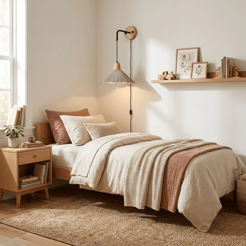Microcement Wood Plug-In Wall Light - product image 3