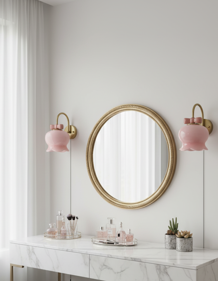 Bow-Topped Glass Bell Plug-In Wall Sconce product view 9