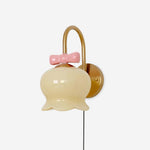 Bild in Gallery-Viewer laden, Bow-Topped Glass Bell Plug-In Wall Sconce product view 1