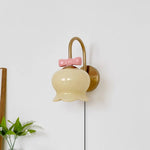 Bild in Gallery-Viewer laden, Bow-Topped Glass Bell Plug-In Wall Sconce product view 2