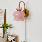 Bild in Gallery-Viewer laden, Bow-Topped Glass Bell Plug-In Wall Sconce room scene 3