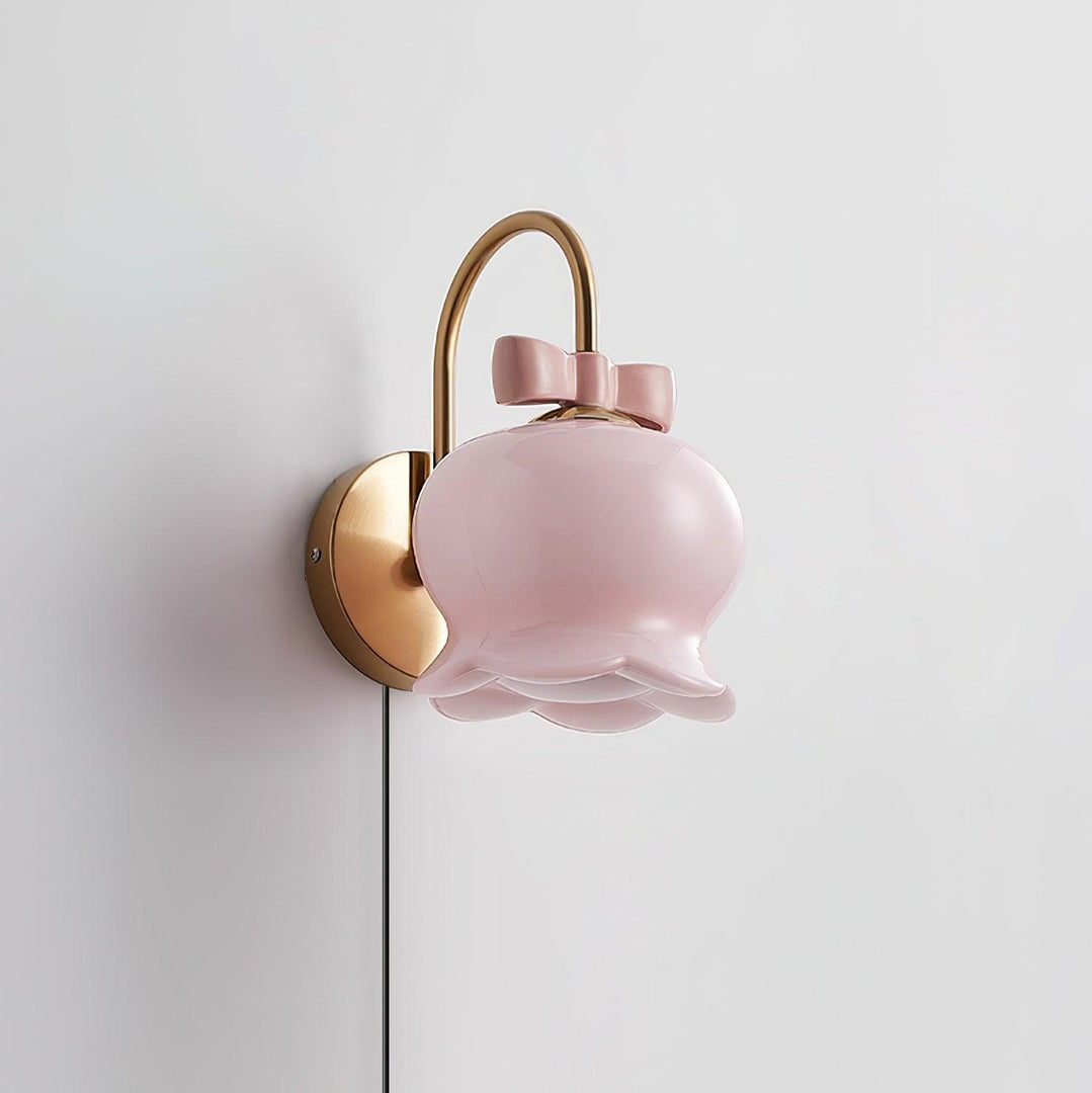 Bow-Topped Glass Bell Plug-In Wall Sconce product view 21